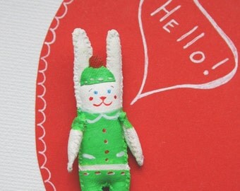 Mini Bunny Friend  - St. Patricks Day (green)