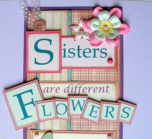 Sisters Quote Scrapbook Page Border Title by DSMdesigns on Etsy