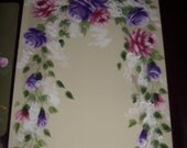 Custom Hand Painted and Designed Legal 9" x 15 " ClipBoard Roses Shabby & Chic