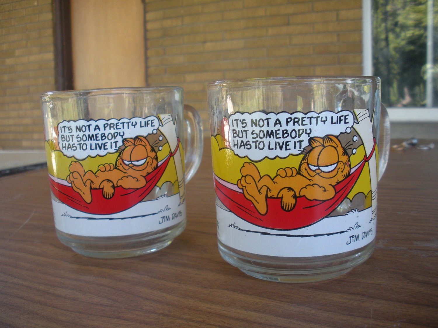 Set of 2 Garfield McDonalds Cups 1978