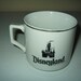 Vintage Disneyland Coffee Mug Castle Souvenir White Ceramic Gold Made in Japan disney cup 1960s 60s