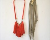 Combo Pack // S A V E // 1 Leather Tassel and 1 Uni Loop Necklace // Choose your color