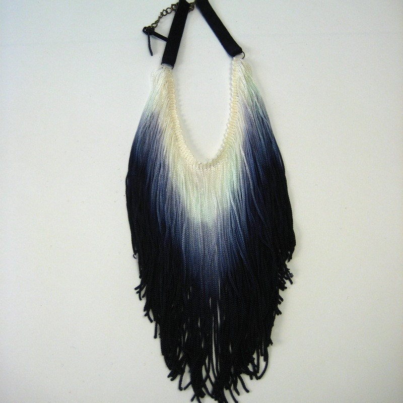 Indigo Fringe Necklace