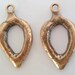 Bronze Artisan Teardrop Charm or Earring Findings Pair