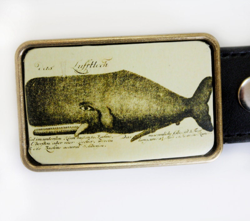Vintage Antique Whale Nautical Belt Buckle FREE SHIPPING