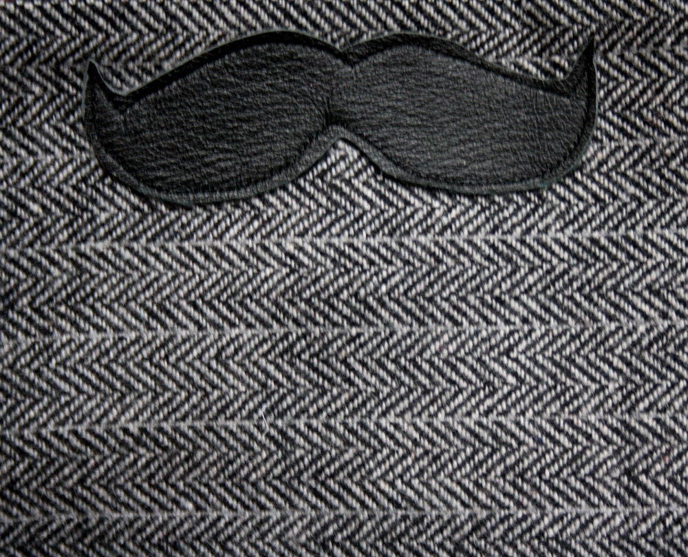Mustache Clothing - Mustache Scarf in Black and White