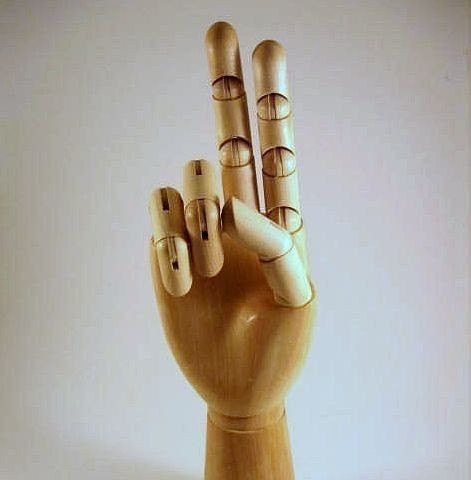 12 inch PAIR Wooden Mannequin Display Hands EXTRA LARGE Set - Manikin New