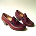vintage Sebago Handsewn Oxblood Leather Loafers