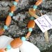 39 inch Orange and Turquoise Necklace