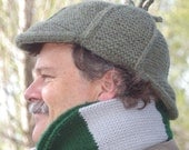 Elementary -  Deerstalker Knitting Pattern PDF - Knit in one piece - Great Steampunk accessory