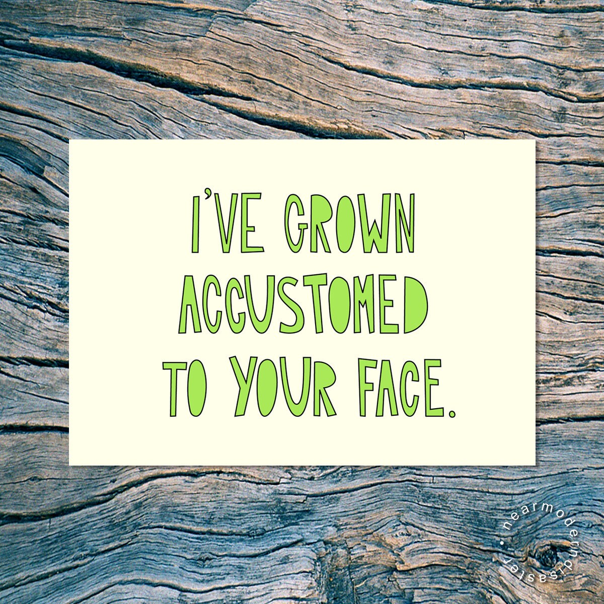 SALE I've Grown Accustomed To Your Face by nearmoderndisaster