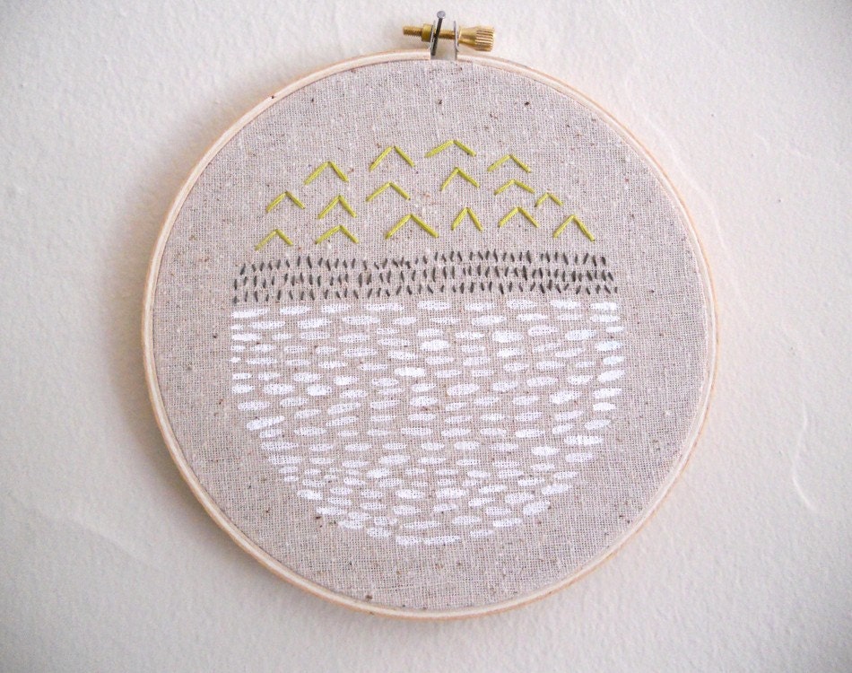 Abstract Landscape Embroidery Art