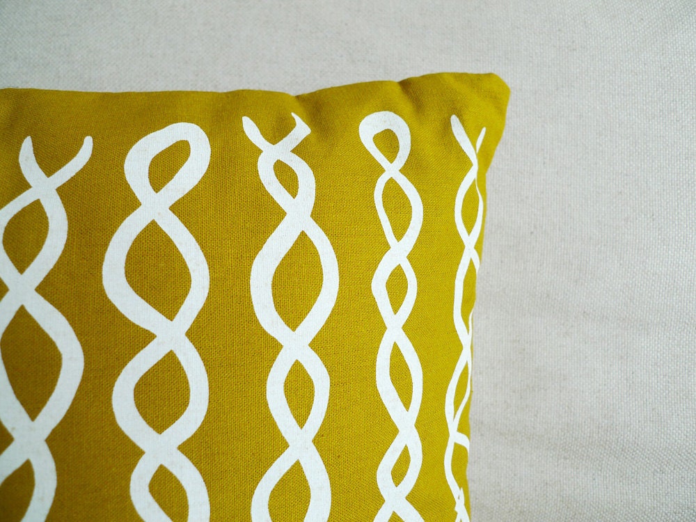 Sunflower DNA Pillow - Mustard Yellow Cushion