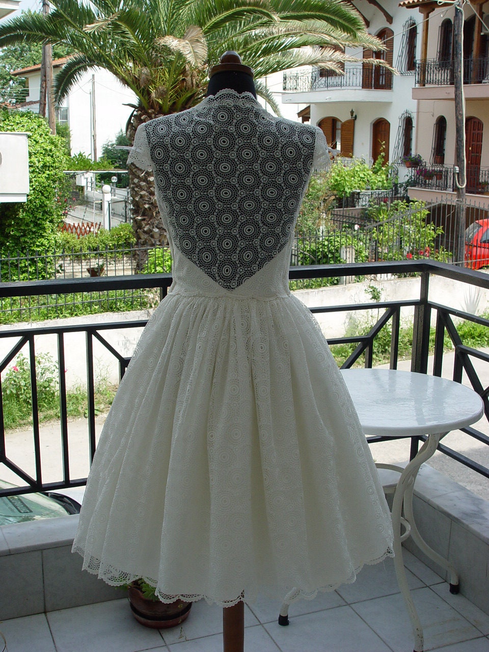 Vintage Inspired Guipure Lace Wedding Dress