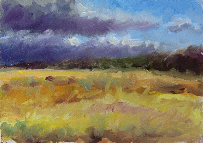 Florida Landscape - Fridge Art - original oil painting by Clair Hartmann