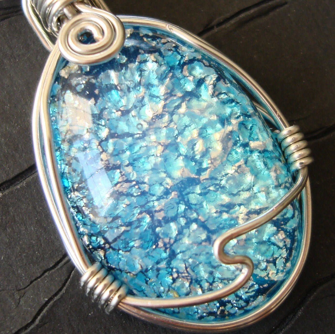 Blue Fire Opal Necklace By Chileandreamer On Etsy