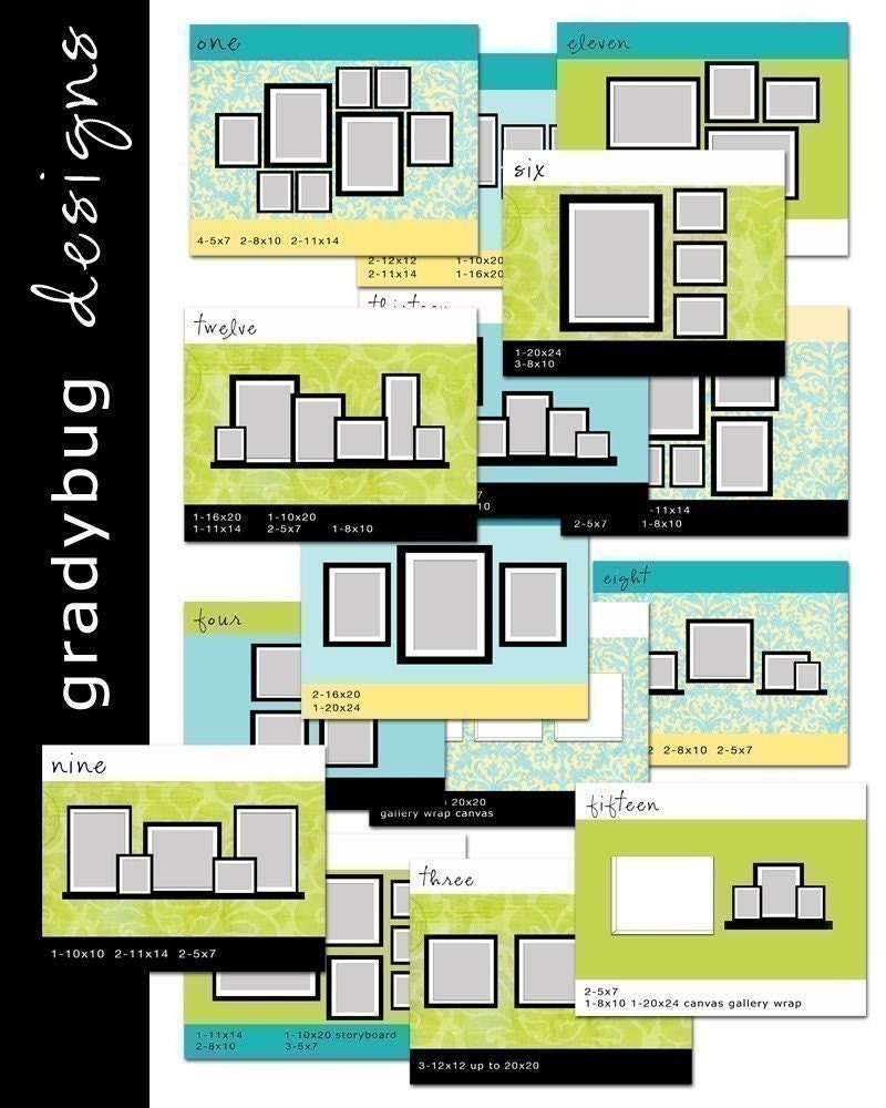 WALL DISPLAY Templates - SET 1 - for Photographers