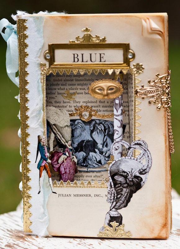 Marie Antoinette - Book Sculpture - Altered Book art assemblage