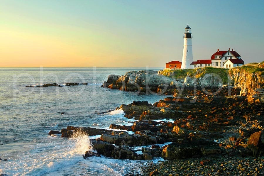 Portland Head Light no. 2 - AWARD WINNING 8x12 signed original photograph - Maine coast lighthouse
