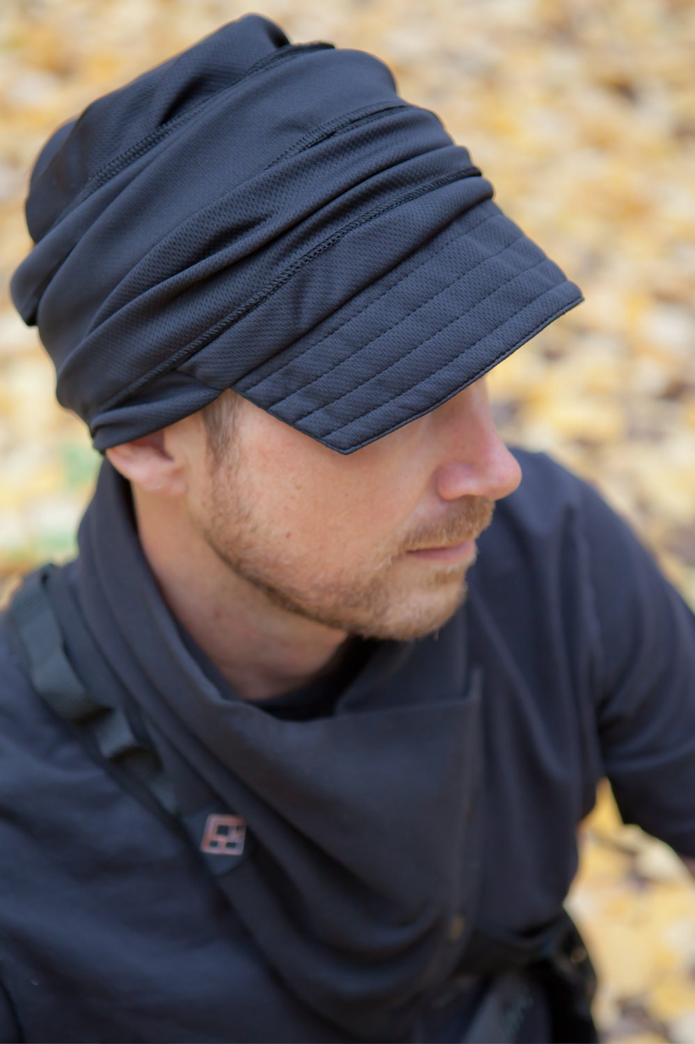 Black Wrap Cap Cycling Cap Dread Hat