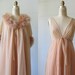 Peignoir Set / Bridal Lingerie / Negligee / Intime Marabou Feather Nightgown / Zou Bijou Bijou
