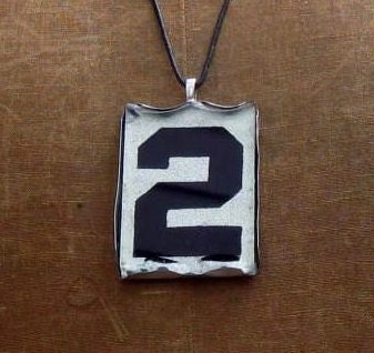 Vintage House Number 2 Pendant Necklace Unisex Jewelry