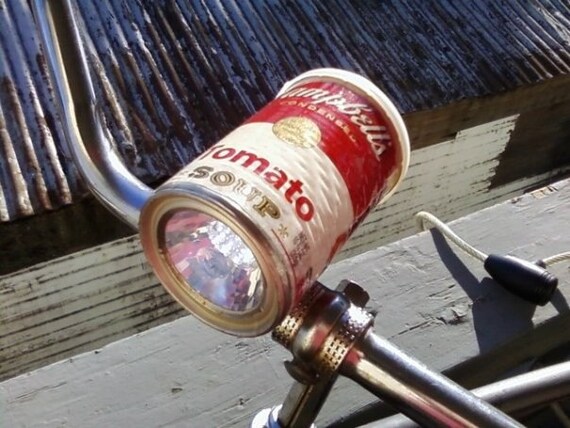LED soup/food can bike light