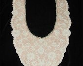 Vintage chantilly lace and pearl statement collar