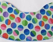Burp Cloth - Contoured Burp Cloth in Flannel - Bouncy Balls