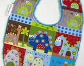 Baby Bib - Patchwork Dinosaurs
