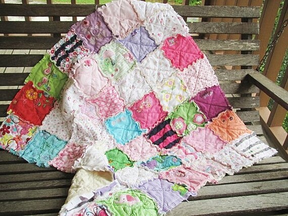 Memory Rag Quilts, made from your baby clothing, ALL NATURAL, heirloom, fresh modern handmade