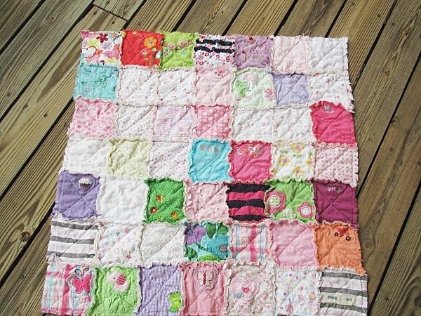 Memory Rag Quilts, made from your baby clothing, ALL NATURAL, heirloom, fresh modern handmade