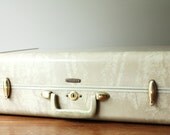 Vintage Marbled Samsonite Hard Sided Suitcase