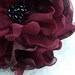 Burgundy Flower Brooch or Hair Clip