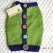 Dog Sweater Vest - MEDIUM - with Buttons Up Back - Green
