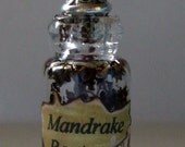 Witch Wizard Gothic Mandrake root in dirt dollhouse miniature Spell bottle halloween