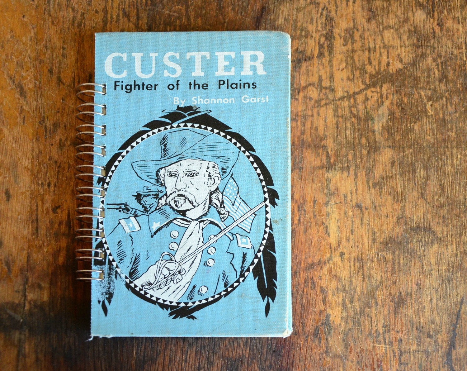 Vintage Book Journal .. Custer, Fighter of the Plains