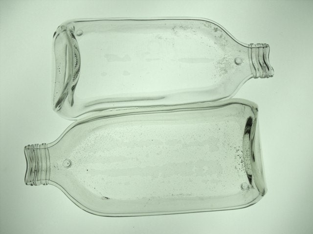 Conjoined Flask Dish - Clear