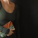 9-inch Zipper Pouch: vintage tapestry and eco leather