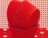 Firecracker Solid Red Cupcake Liners    (45)