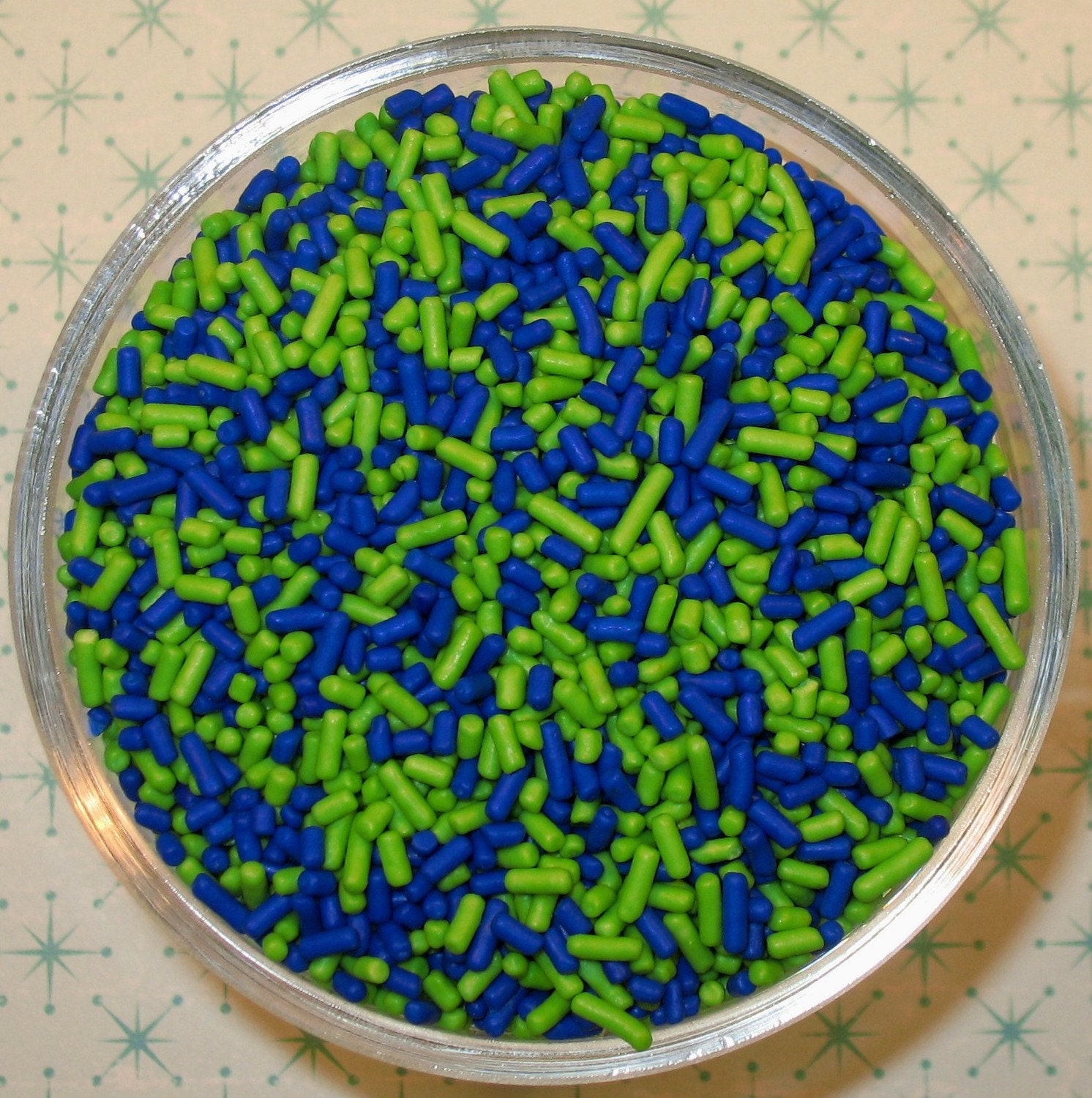 Royal Blue and Lime Green Jimmie Sprinkles by sweettreatssupplies