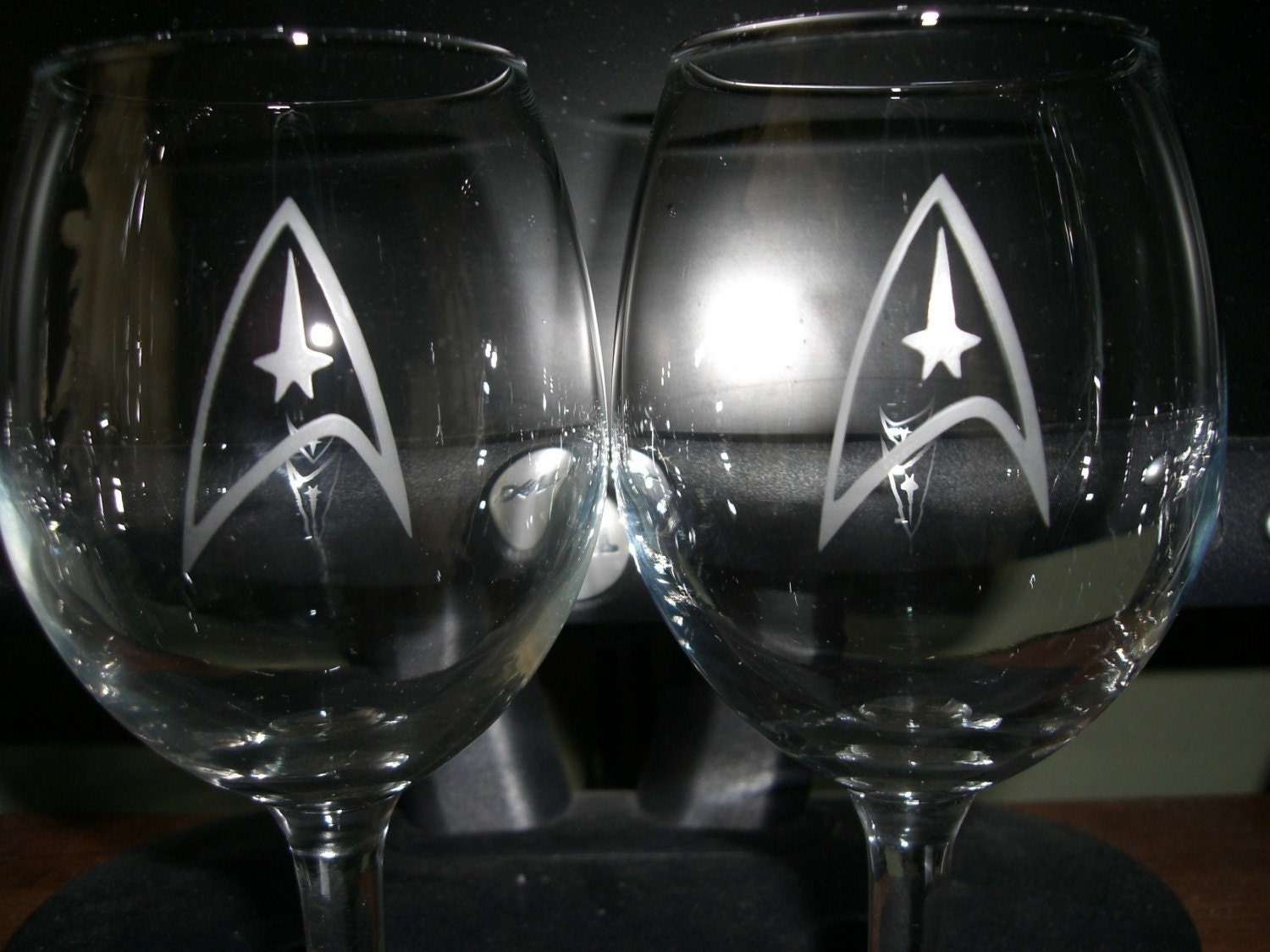 Set Of 2 Star Trek Wine Glasses