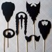 Photobooth Props. Photo Props. Beard Me - Set of Six Beards on a Stick