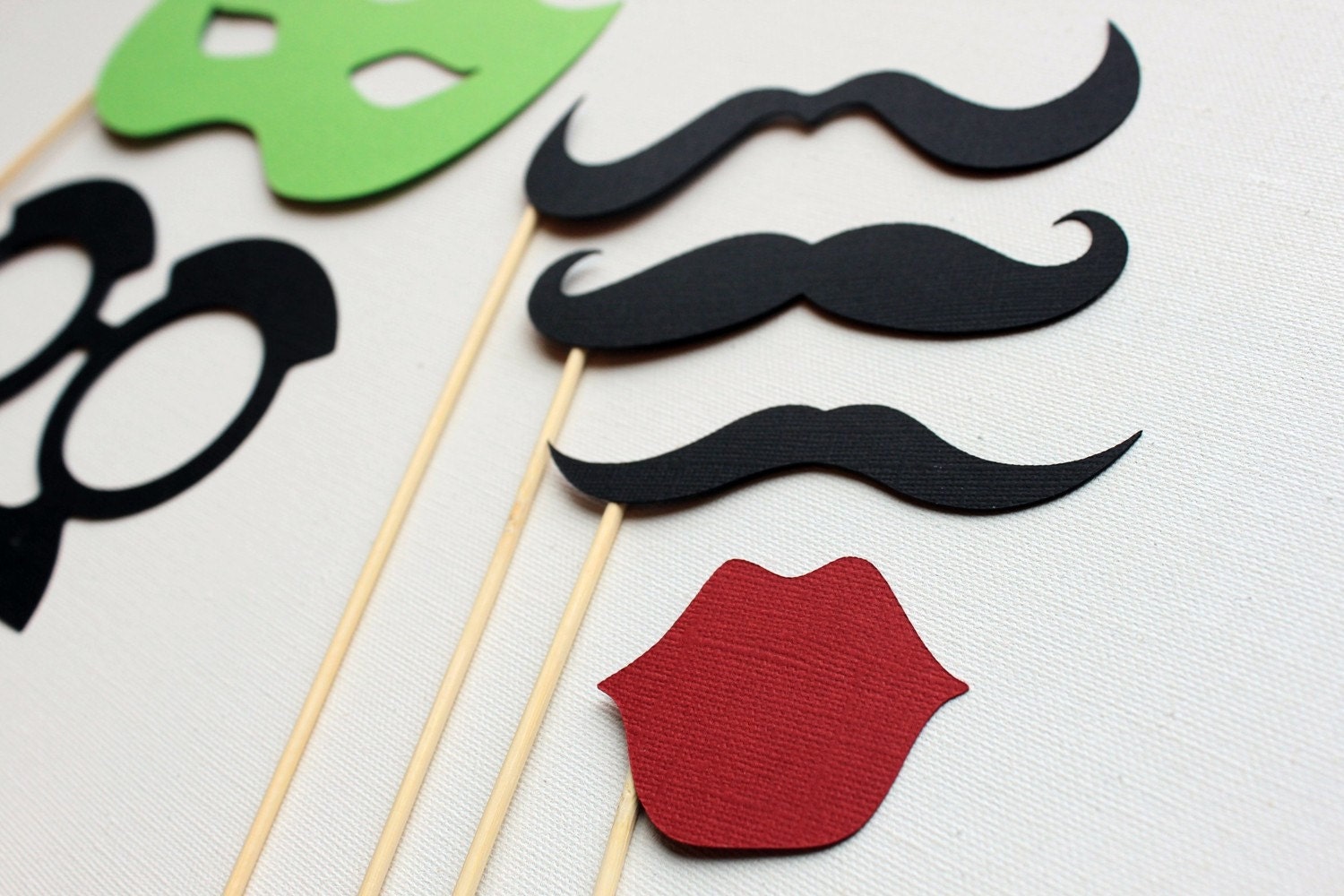 Photo Booth Props. Photobooth Props. Wedding Photo Props. Mustache and Mask on a Stick