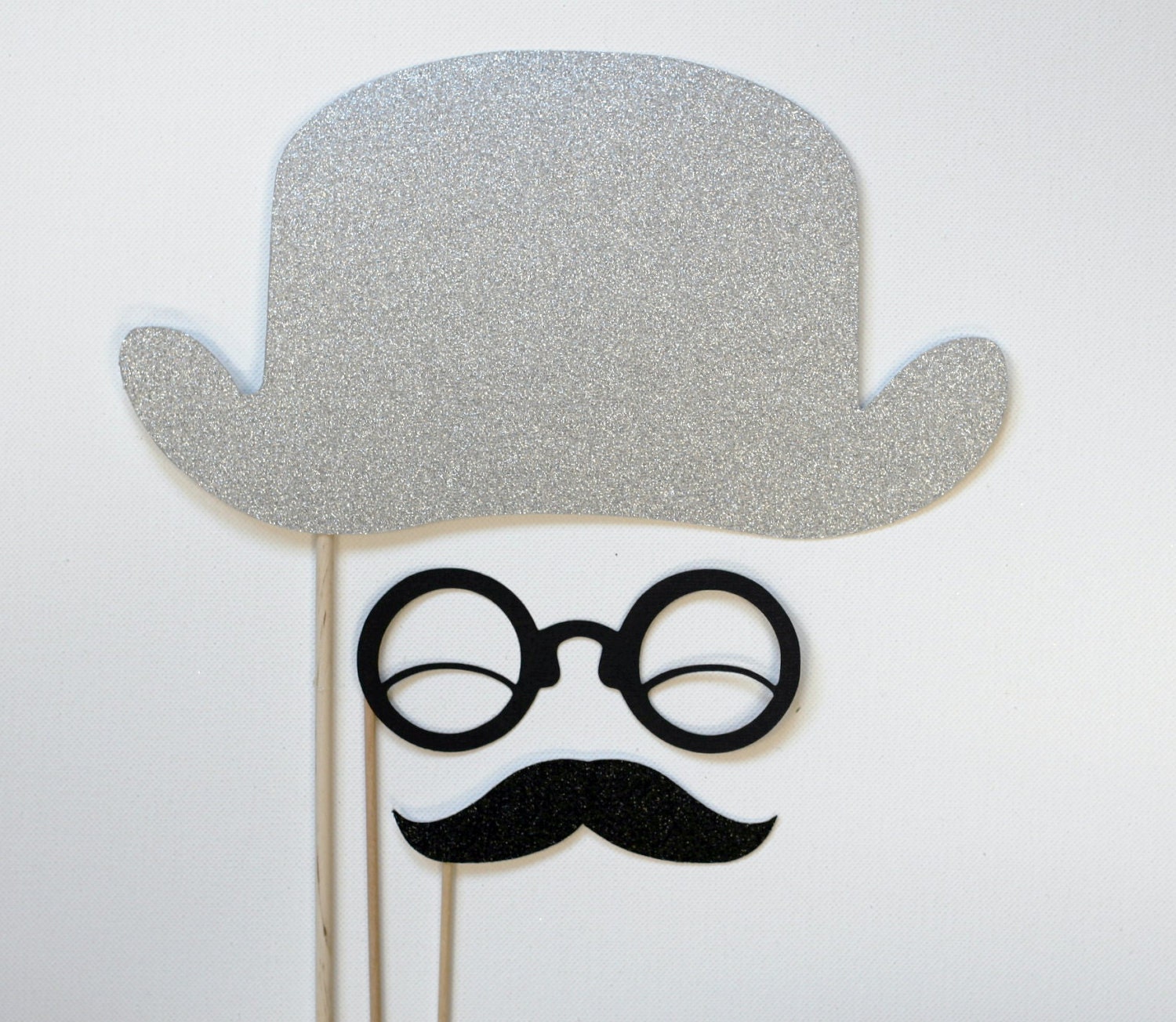 Photobooth Props. Photo Prop. Wedding Photo Props on a Stick. Mad Men