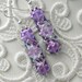 Dichroic Fused Glass Earrings, Dichroic Glass, Glass Jewelry, Bead Earrings, Purple Earrings X2219