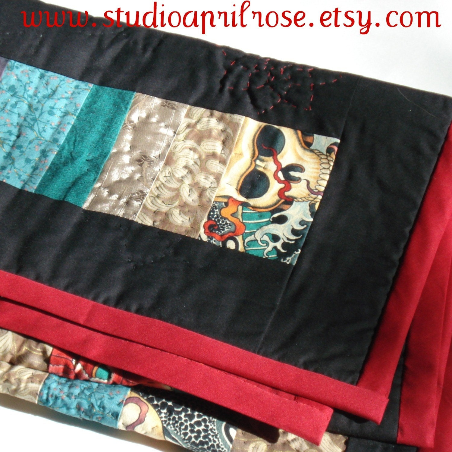 Hand Quilted Snakecharmer Lap/Wall Quilt