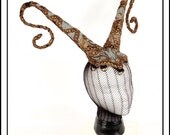 Blue Powder... Horned Headdress in Gold and Powder Blue
