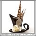Bones N Cream... Asymmetrical Mini Top Hat in Day of the Dead Fabric