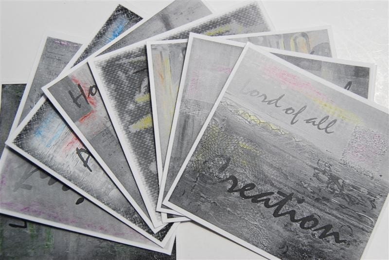 Mini artwork prints in Black and White Names of God - tags - fine art